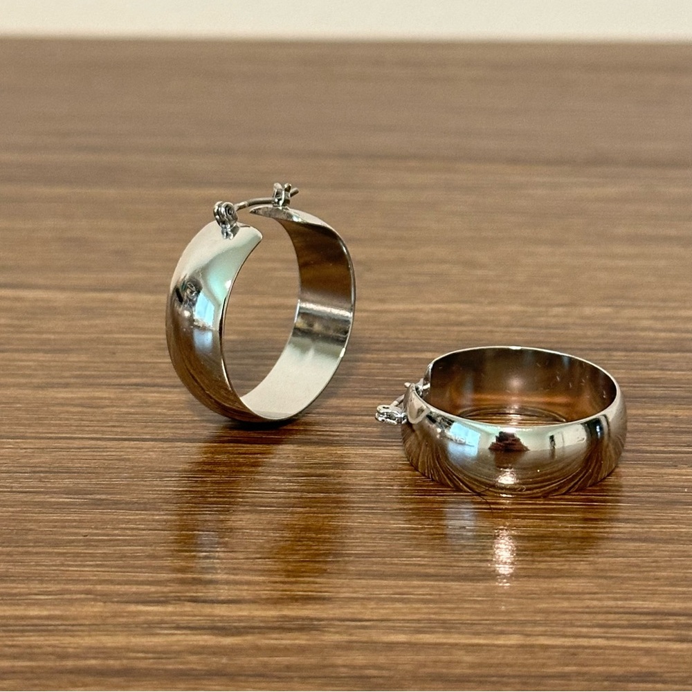 Silver Hoops Earrings